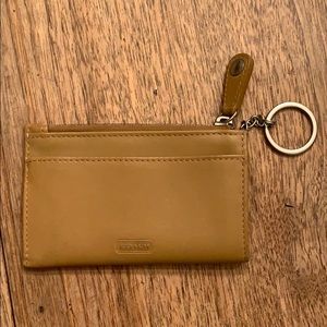 Coach leather change purse key chain